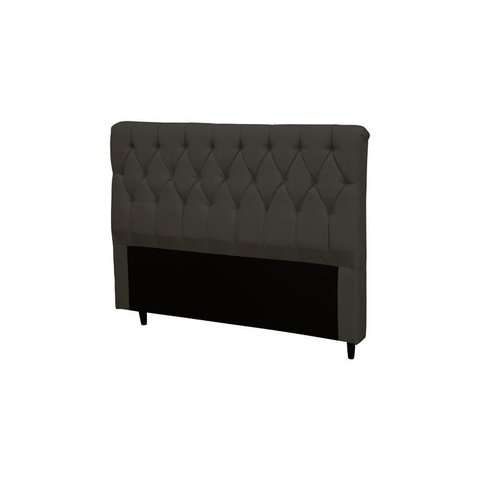 Cabeceira Viena Plus Casal 1400mm Veludo Adar Marrom - Simbal