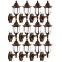 Ver imagem 1 de Kit 12 Arandelas de Parede Marrom 38cm Luminária Decorativa Clássico Dital Fachadas Varandas