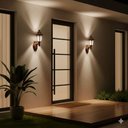 Ver imagem 4 de Kit 12 Arandelas de Parede Marrom 38cm Luminária Decorativa Clássico Dital Fachadas Varandas