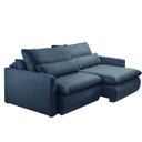 Ver imagem 2 de Sofá Retrátil e Reclinável 210x102x110cm Azul Escuro