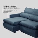 Ver imagem 4 de Sofá Retrátil e Reclinável 210x102x110cm Azul Escuro