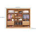 Ver imagem 3 de Guarda-Roupa Verona 2 prts  1 espelho e 4 Gavetas Peroba off white Peroba