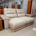 Ver imagem 7 de Sofá 5 Lugares 2,90m Retrátil e Reclinável Turim Molas Ensacadas Bom Pastor Veludo Bege