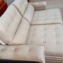 Ver imagem 4 de Sofá 5 Lugares 2,90m Retrátil e Reclinável Turim Molas Ensacadas Bom Pastor Veludo Bege