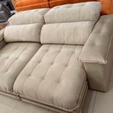 Ver imagem 3 de Sofá 5 Lugares 2,90m Retrátil e Reclinável Turim Molas Ensacadas Bom Pastor Veludo Bege