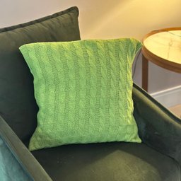Capa de Almofada Tricot 45x45 Capa Almofada Decorativa Natal Verde - 5