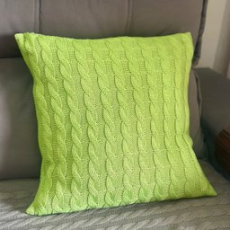 Capa de Almofada Tricot 45x45 Capa Almofada Decorativa Natal Verde - 2