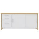 Ver imagem 6 de Balcão Multiuso Escritório 2 Portas 3 Gavetas Atria Executiva A02 Carvalho Branco - Lyam Decor