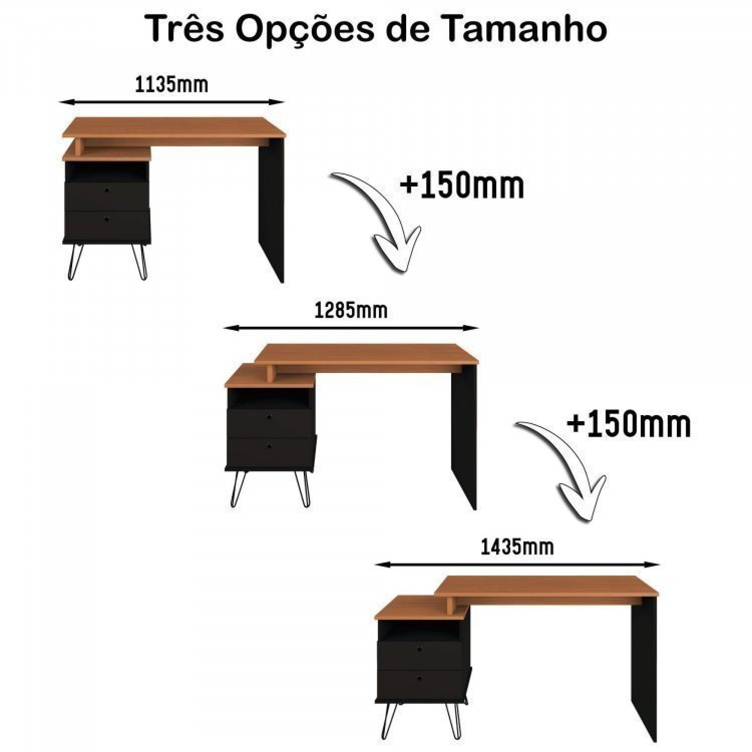 Kit 2 Peças Escrivaninha com Estante Escada Estilo Industrial - 8