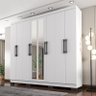 Guarda Roupa Casal B2348 Branco com Espelho – Araplac - 2