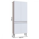 Ver imagem 3 de Paneleiro Duplo Athena 4 Portas Branco - Irm Móveis
