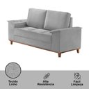 Ver imagem 3 de Sofá Ravena Linho 02 Lugares D28 Meu Sofá Online