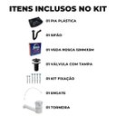 Ver imagem 2 de Pia Lavatório Plástico 4,8L Preta + Sifão Sanfonado Universal 61cm Preto + Torneira Branca + Engate 