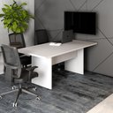 Ver imagem 1 de Mesa de Reunião Escritório 180cm X 80cm Pés Painel F5 Office Cor:cinza