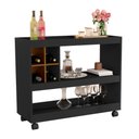 Ver imagem 3 de Aparador Adega Bar com Suporte para Taças 4050 Preto/nature