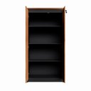 Ver imagem 7 de Armário Alto 160cm para Escritório 2 Portas com Chave Corporate F5 Marrom/Nogal/Preto