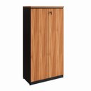 Ver imagem 2 de Armário Alto 160cm para Escritório 2 Portas com Chave Corporate F5 Marrom/Nogal/Preto