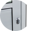 Ver imagem 5 de Porta de Correr Suspensa Meia Lambril Meia Vidro Esq L.25 Branca 210x80 Brimak