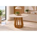 Ver imagem 1 de Mesa Cozinha Pitanga Madeira c/Vidro 109cm Madeira/Offw Cimol