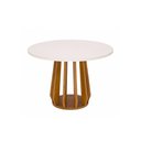 Ver imagem 2 de Mesa Cozinha Pitanga Madeira c/Vidro 109cm Madeira/Offw Cimol