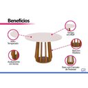 Ver imagem 4 de Mesa Cozinha Pitanga Madeira c/Vidro 109cm Madeira/Offw Cimol