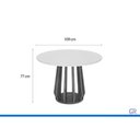 Ver imagem 3 de Mesa Cozinha Pitanga Madeira c/Vidro 109cm Madeira/Offw Cimol