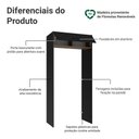 Ver imagem 3 de Porta-geladeira 103 Cm 1 Porta Basculante Preto/rustic/preto Agata Madesa