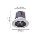 Ver imagem 4 de Spot de Embutir Nordecor Zagle No-frame Redondo Led Alto Irc 97 10w Bivolt Preto 2700k Luz Amarela