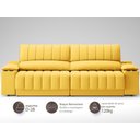 Ver imagem 4 de Sofá com Porta Copos Carregador USB Ret Rec Murano 2,30m Velosuede Canário - NETSOFAS