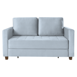 Sofá Cama Marcelle 2 Lugares 150 Casal Veludo Paris Pés de Madeira - Talento Móveis - 1