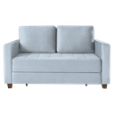 Ver imagem 2 de Sofá Cama Marcelle 2 Lugares 150 Casal Veludo Paris Pés de Madeira - Talento Móveis