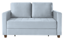 Ver imagem 2 de Sofá Cama Marcelle 2 Lugares 150 Casal Veludo Paris Pés de Madeira - Talento Móveis