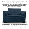 Sofá 2 Lugares para Sala Moderno Confortável Alicia Suede Azul Marinho - 2