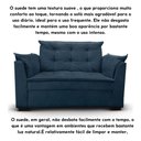 Ver imagem 2 de Sofá 2 Lugares para Sala Moderno Confortável Alicia Suede Azul Marinho