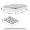 Guarda Roupa Casal Modulado 4 Portas com Cama Hercules 4 Portas e 4 Gavetas com Espelho Branco - 9