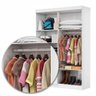 Guarda Roupa Casal Modulado 4 Portas com Cama Hercules 4 Portas e 4 Gavetas com Espelho Branco - 8