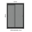 Ver imagem 4 de Guarda-roupa Solteiro 2 Portas de Correr 2 Gavetas Preto/cinza Vivare Madesa