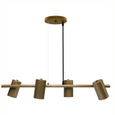 Ver imagem 1 de Lustre Pendente Taschibra Foccus Ouro Para 4 Lâmpadas Bivolt