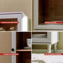 Ver imagem 3 de Cristaleira 1 Porta Vidro Pes Madeira 151x40 Cm E963 Cinza Dtall