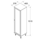 Ver imagem 4 de Cristaleira 1 Porta Vidro Pes Madeira 151x40 Cm E963 Cinza Dtall