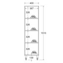 Ver imagem 6 de Cristaleira 1 Porta Vidro Pes Madeira 151x40 Cm E963 Cinza Dtall