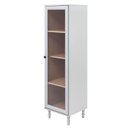 Ver imagem 1 de Cristaleira 1 Porta Vidro Pes Madeira 151x40 Cm E963 Cinza Dtall