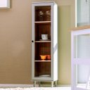 Ver imagem 2 de Cristaleira 1 Porta Vidro Pes Madeira 151x40 Cm E963 Cinza Dtall