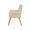Ver imagem 5 de Conjunto 2 Poltronas Cadeira Estofada Decorativa Camila Corano Bege - Incasa Decor