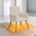 Ver imagem 3 de Conjunto 2 Poltronas Cadeira Estofada Decorativa Camila Corano Bege - Incasa Decor