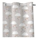 Ver imagem 3 de Cortina Infantil Boho Nuvens Tecido Premium 2,60x1,50m