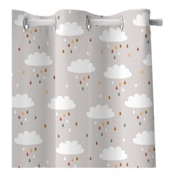 Cortina Infantil Boho Nuvens Tecido Premium 2,60x1,50m - 3