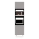 Ver imagem 3 de Paneleiro Torre Quente para Cozinha 02 Portas Ruth 56 cm - D’Rossi Preto e Cinza