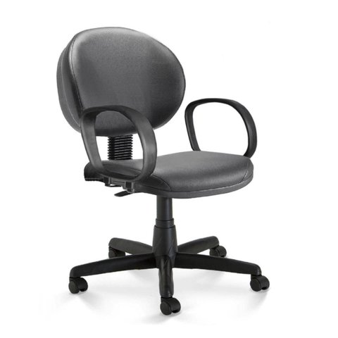 Cadeira Executiva Plus Lisa c/ Braço Corsa - Cor Preto - Plaxmetal - 32966