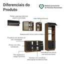 Ver imagem 4 de Armário de Cozinha Completa 270 cm Rustic/Preto Lux Madesa 08